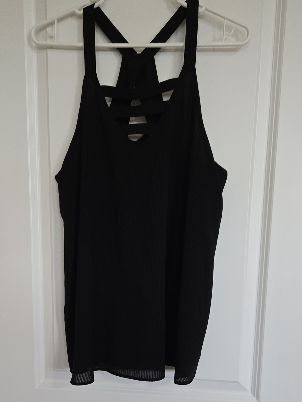 Doe & Rae Black Strappy Tank Top